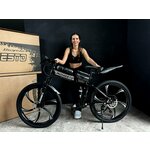 Велосипед складной Двухподвесной Richiesto 26 дюймов Дисковый тормоз, черный модель 2024 - изображение