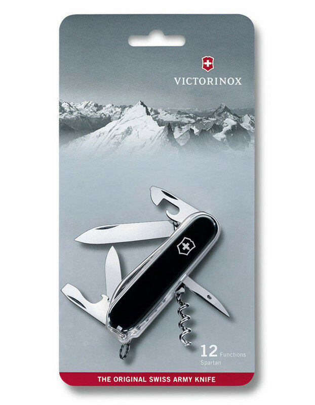 Нож перочинный Victorinox Spartan (1.3603.3B1) 91мм 12функций черный блистер - фото №10