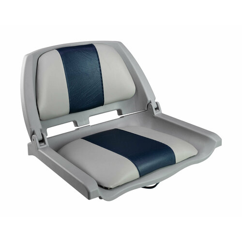 фото Кресло складное мягкое traveler, цвет серый/синий нет бренда