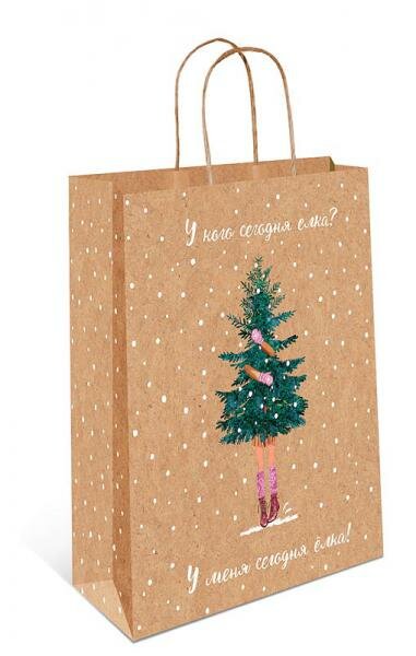 Пакет подарочный АВ 26х32 крафт