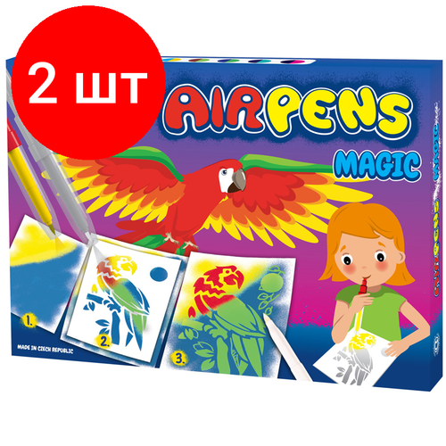 Комплект 2 шт, Фломастеры воздушные Centropen AirPens Magic, 08цв.+3, картон. упаковка