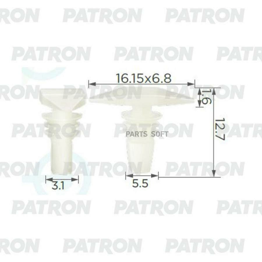 Клипса пластмассовая PATRON P37-0060