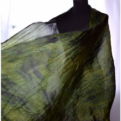 Палантин , 220х114 см, зеленый