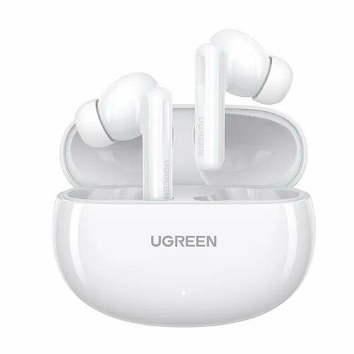 Беспроводные наушники UGREEN WS200 (15158) Earbuds HiTune T6 Active Noise-Cancelling. Цвет: белый gaming headsets 65ms low latency tws bluetooth 5 0 headphone sports waterproof wireless earphone noise cancelling earbuds gamer