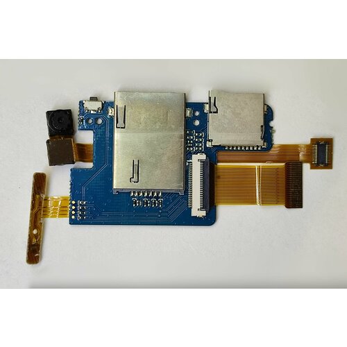 Шлейф для планшета Navitel a720 с разъемом под sim-карту сим карту, карту памяти кнопки громкости серебристый, хром