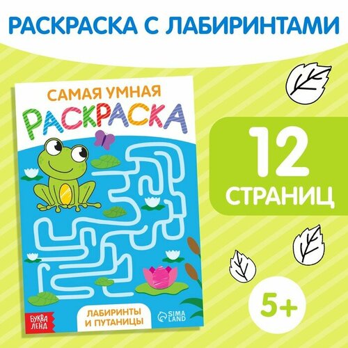 Раскраска «Лабиринты и путаницы», формат А5, 12 стр. раскраска лабиринты и путаницы 12 стр буква ленд