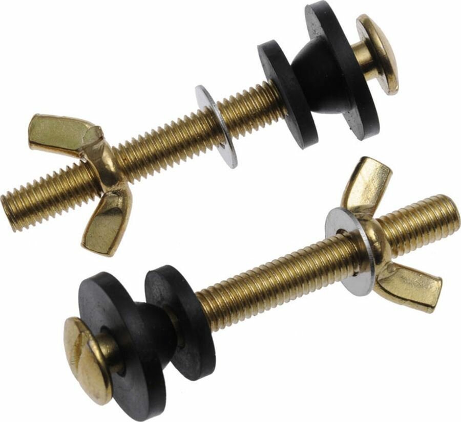 фото Комплект крепления бачка к унитазу (гайка-барашек) (цинк) 180-1 (М2)