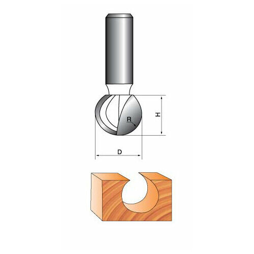 Фреза Globus 1010 R12 пазовая галтельная фреза globus 1009 r12