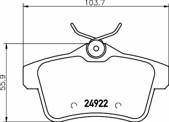 Колодки дисковые задние для peugeot 3008/5008 1.6i/1.6-2.0hdi 09 Textar 2492201