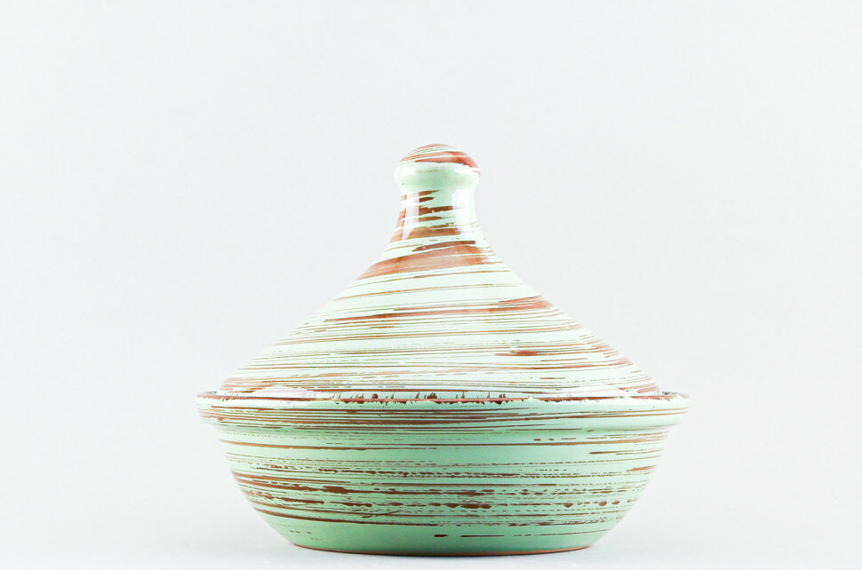 фото Тажин 500 мл Борисовская керамика Легкий бриз. Мята