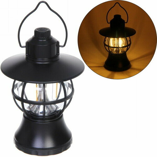 фото Фонарь кемпинговый подвесной 6 режимов 3led+3tf, 19*13 см 3хaa hua sheng industrial co.