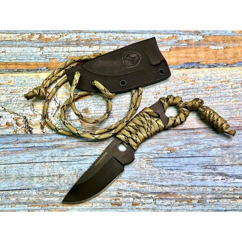 Нож Condor CTK80825HC Carlitos Neck Knife, Desert Handle ka bar 3053 mule desert serrated folder knife с чехлом беж