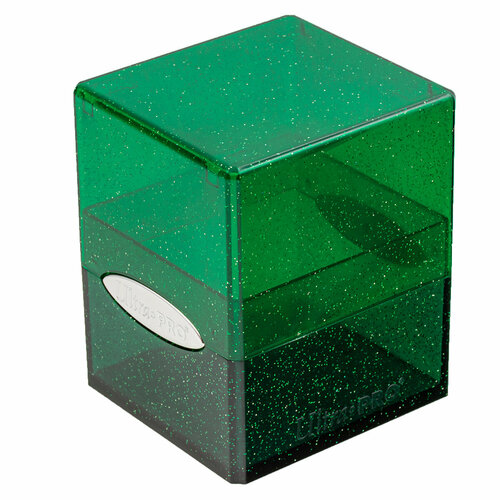 Коробочка Ultra Pro Satin Cube - Glitter Green для карт MTG, Pokemon