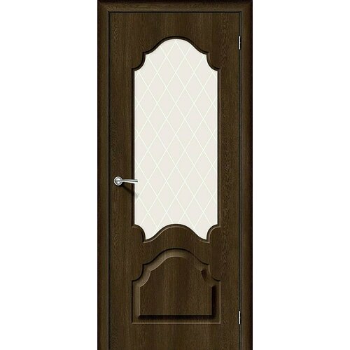 Дверь Скинни-33 / Цвет Dark Barnwood / Стекло White Сrystal / Двери Браво скинни 13 dark barnwood white сrystal дверь межкомнатная браво