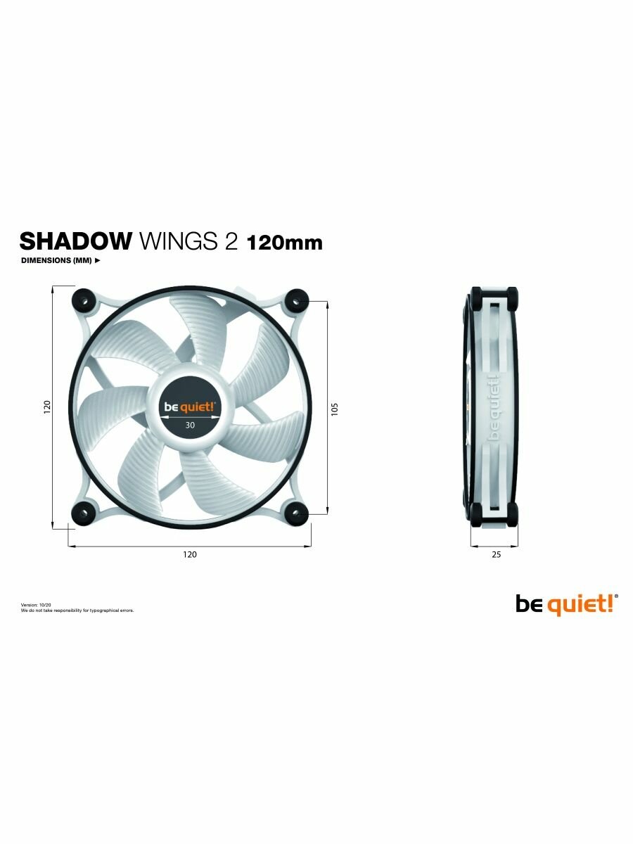 Вентилятор для корпуса be quiet! Shadow Wings 2 WM BL085 - фото №7