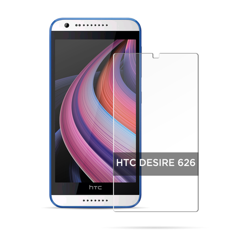 Противоударное защитное стекло на HTC Desire 626 / Эйчтиси Дизайр 626/628 без рамки