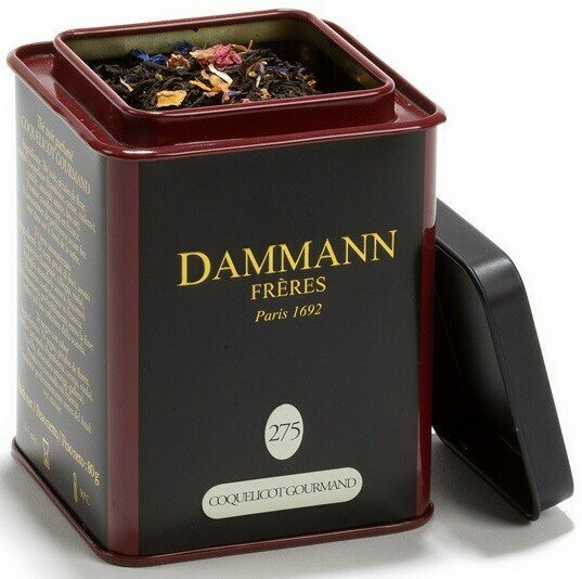 Dammann Coquelicot Gourmand / Маковый гурман 80 г ж/б черный чай (7093)