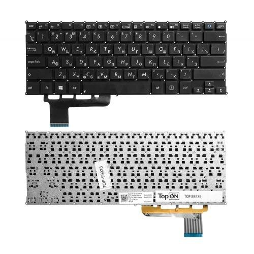 Клавиатура для ноутбука Asus X201 X202 S200 Series. Плоский Enter. Черная без рамки. PN: 0KNB0-1122US00