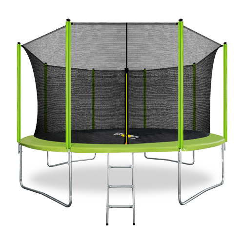 ARLAND Батут 14FT с внутренней страховочной сеткой и лестницей (Light green) (светло-зеленый)