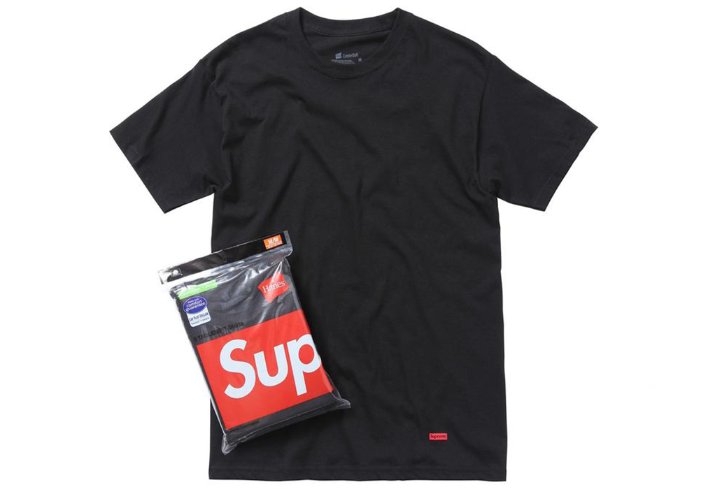 Supreme Hanes Tagless Tees (3 Pack) Black (Р. XL)