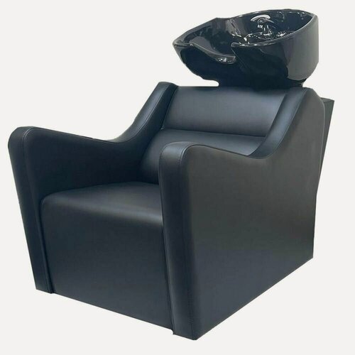 Изображение товара Парикмахерская мойка "Флора", черный - черная глубокая раковина