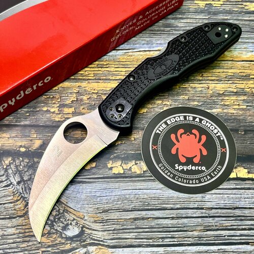 фото Нож складной spyderco tasman salt 2, black handle