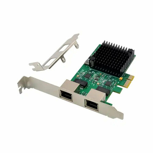 Сетевая карта PCIe x1 (RTL8125B) 2xRJ45 2.5Gbps Ethernet NIC | ORIENT XWT-RTL8125L2PE pcie к четырёхпортовому порту rj45 gigabit ethernet nic сетевая карта pci e к 4 портам rj45 gigabit 1000m ethernet сетевая карта