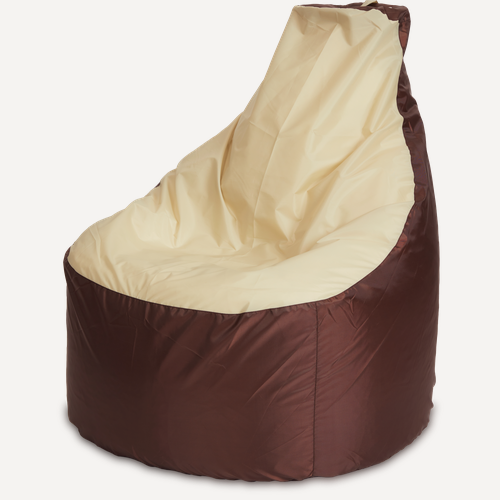 Изображение товара Кресло-мешок Пуффбери «Комфорт», размер большой, Оксфорд Коричневый и бежевый