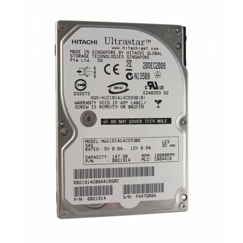 Жесткий диск Hitachi SFF SAS 146Gb 10K 25 Hot-Plug HUC101414CSS300 1072000₽