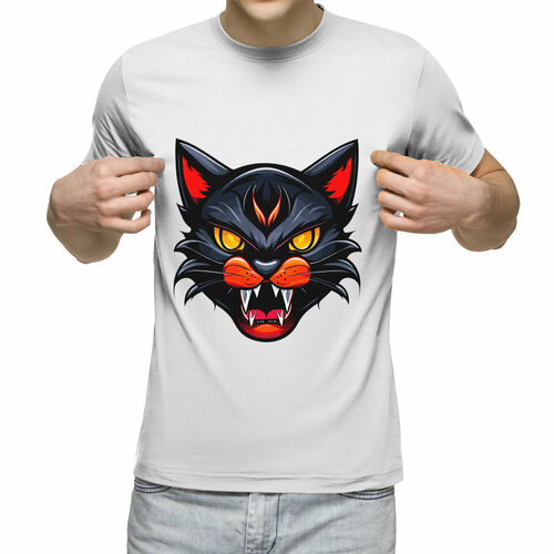 Футболка Us Basic, размер L, белый xin yi men s t shirt high quality 100% cotton space cat printed casual loose cool cat men t shirt o neck male t shirt top shirts