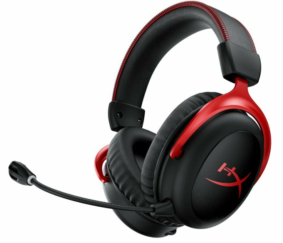 HYPERX CLOUD II Wireless Игровая беспроводная гарнитура (DTS®, 2,4 ГГц, USB, 53 мм, сменные амбушюры, 4P5K4AA/HHSC2X-BA-RD/G) — фото 1