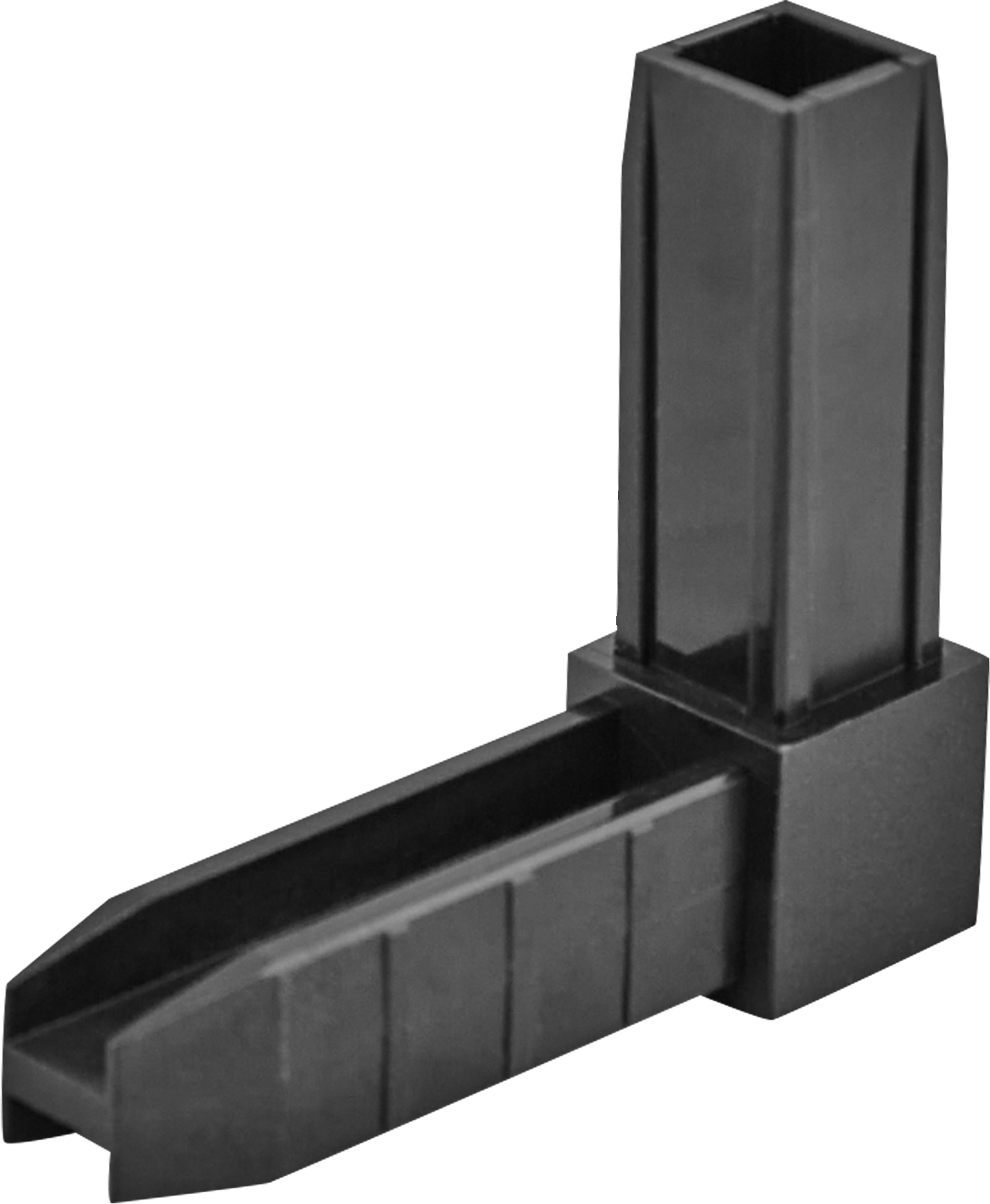 фото Коннектор 2 для профилей 15х15 мм пластик черный