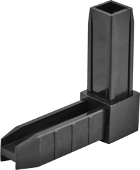 Коннектор 2 для профилей 15х15 мм пластик черный