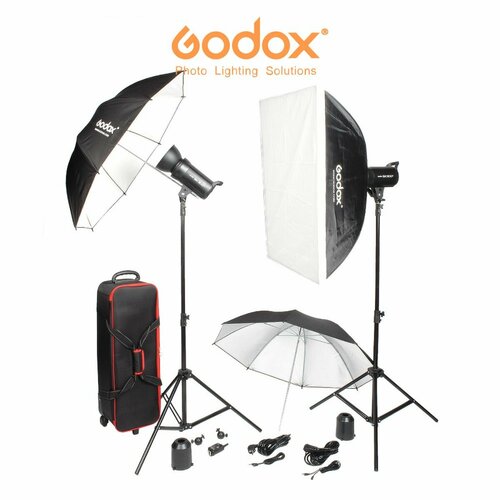 Комплект студийного оборудования Godox SK300II-E с софтбоксами, импульсный студийный свет для съемки фото, фотостудии комплект студийного оборудования godox ms200v f с софтбоксами импульсный студийный свет для съемки фото фотостудии
