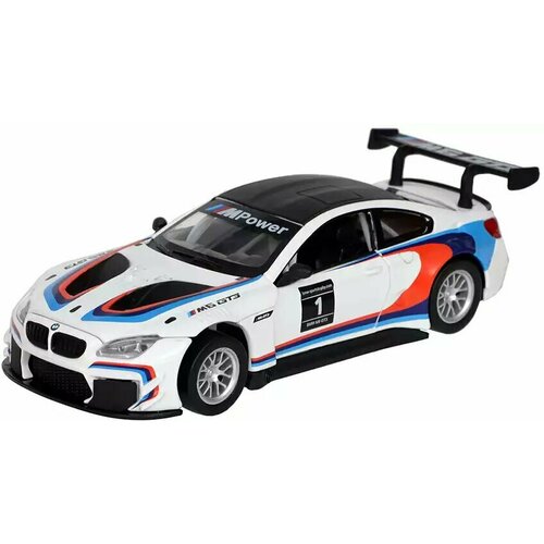 Модель машины BMW M6 GT3 1:32 14см 68525 свет, звук, инерция модель машины bmw m6 1 32 15 5см свет звук инерция 32091