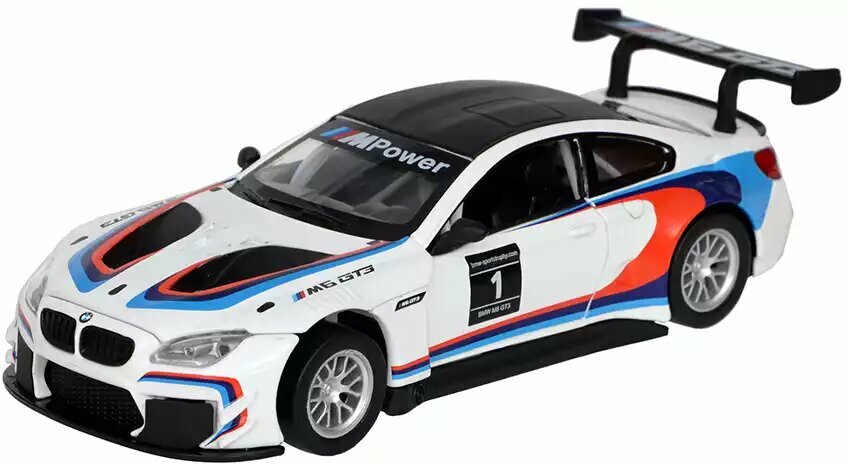 Модель машины BMW M6 GT3 1:32 14см 68525 свет, звук, инерция