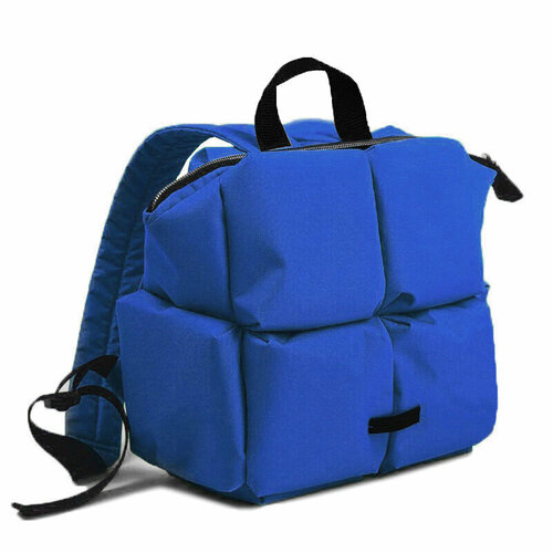Женский стеганый рюкзак синий