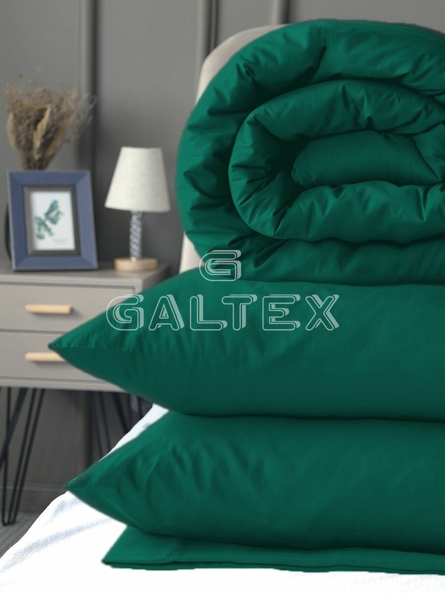 Пододеяльник 2-спальный Galtex Нежность поплин бирюзовый