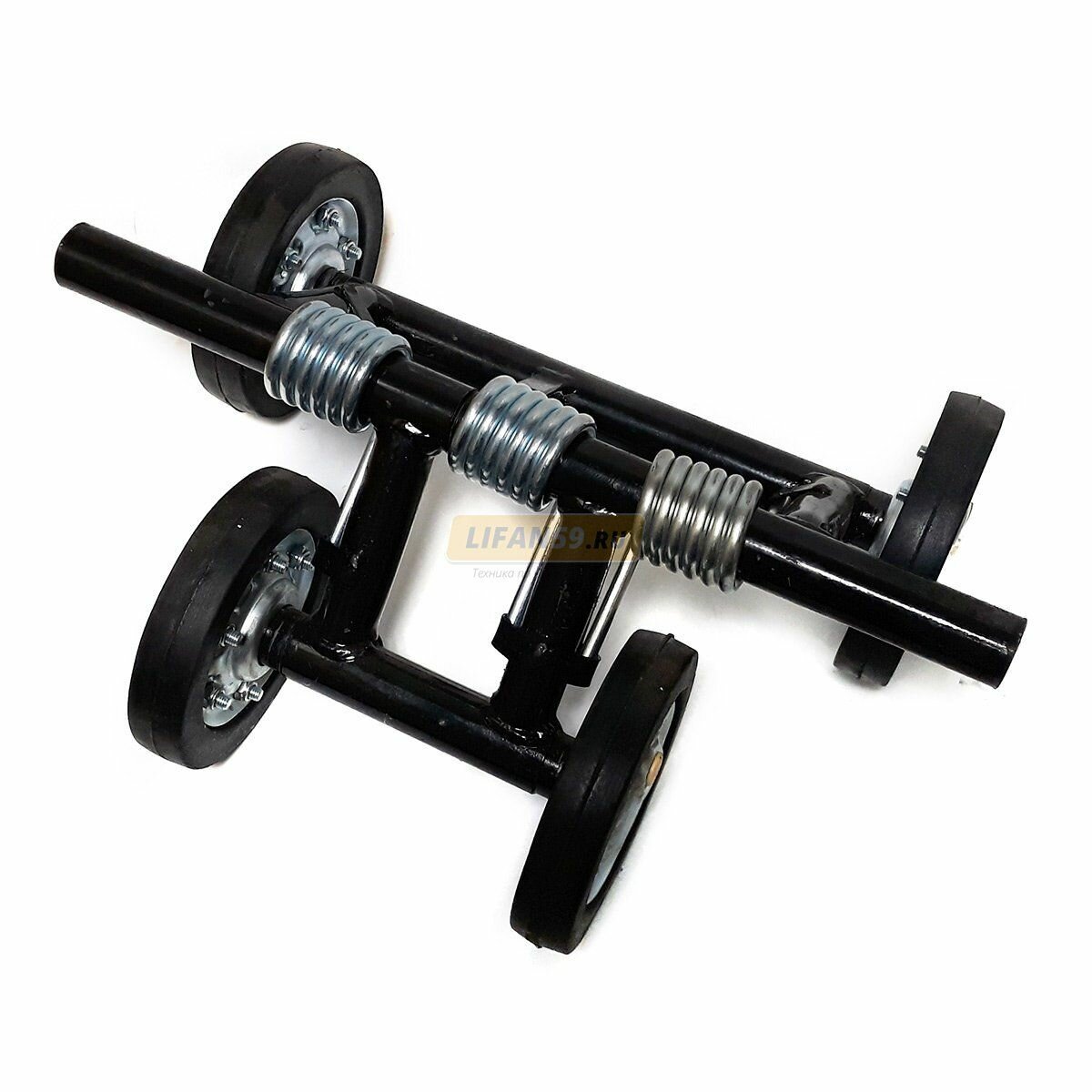 фото Тележка балансира снегохода Буран усиленная 3-х пружинная (широкие катки) в сборе