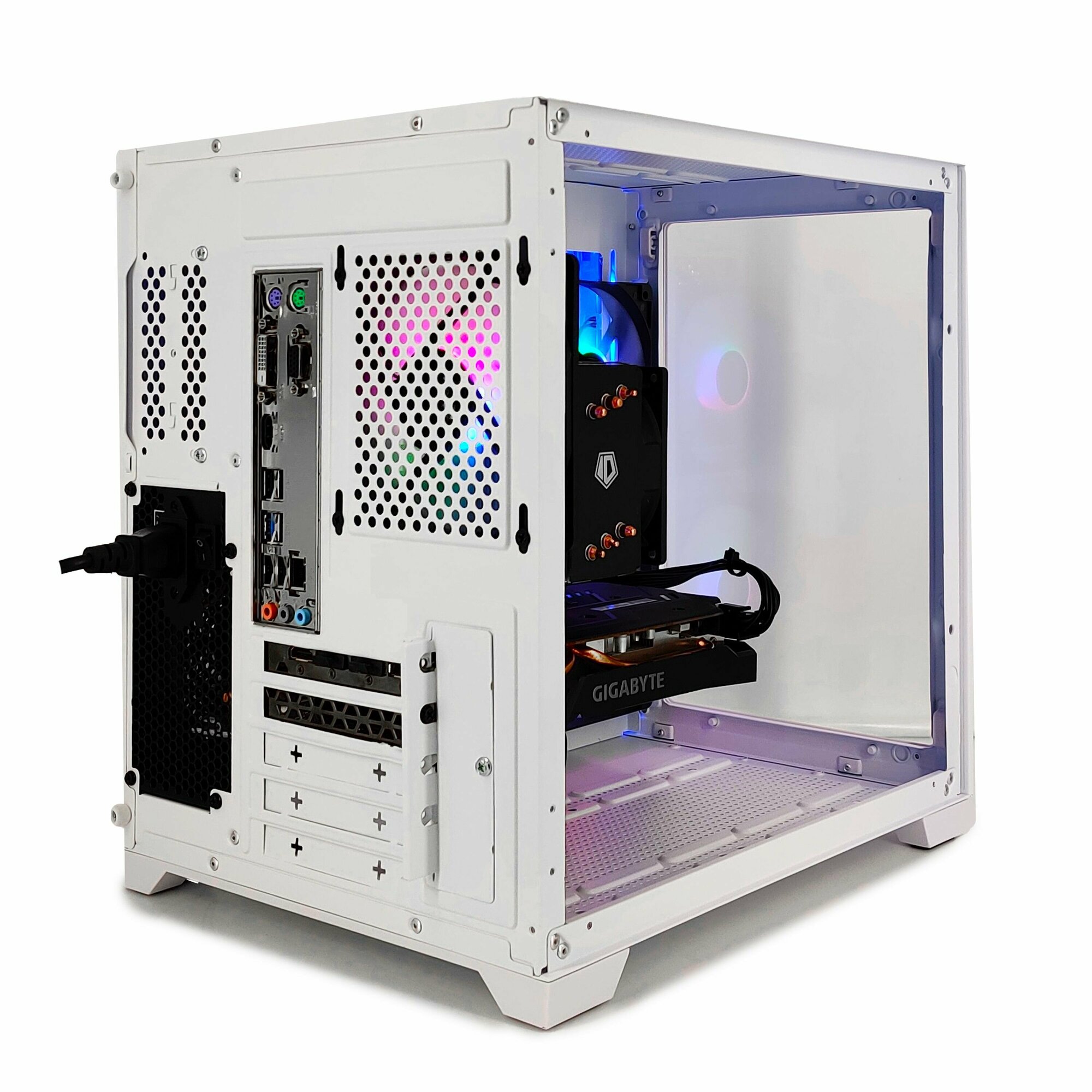 Игровой PC юкомс Ryzen 5 4600G, RX 6400 4GB, SSD 240GB, 16GB DDR4, БП 450W, win 10 pro, White cube case