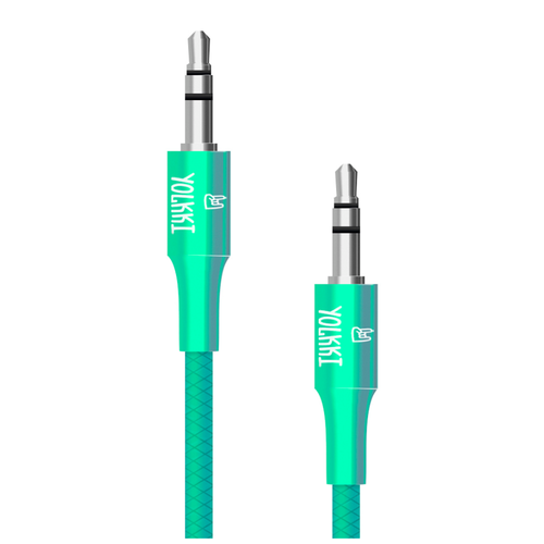 Кабель Yolkki Flute, AUX, 1м, пакет, мятный