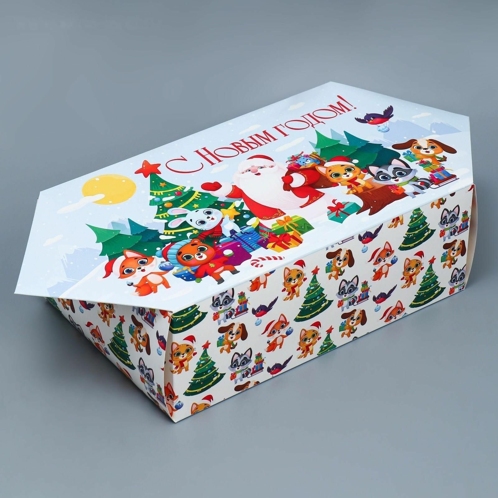 Сборная коробка конфета Новый год, 14 22 8 см
