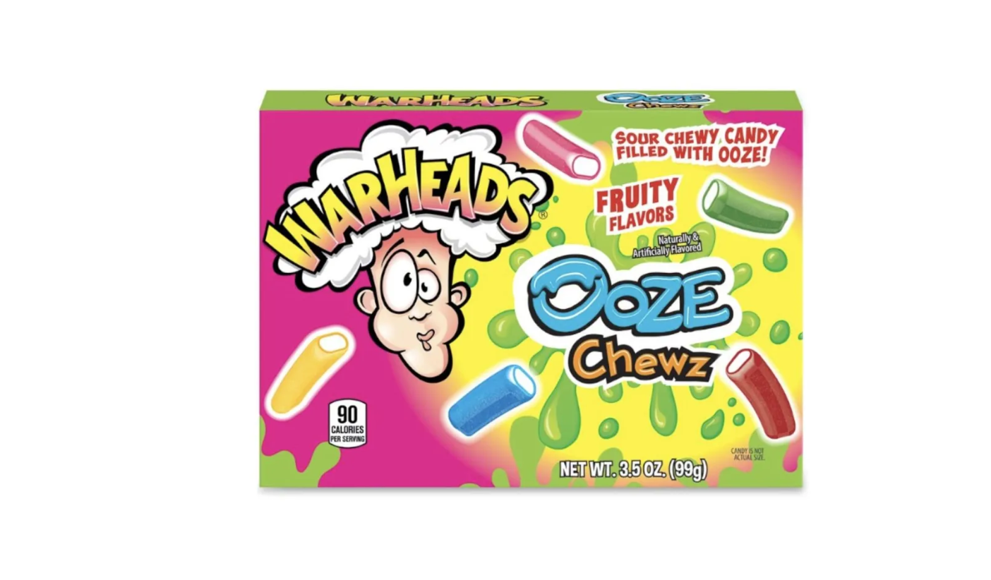 Кислые жевательные пластинки Warheads Ooze Chews / Вархедс 99 г. (США)