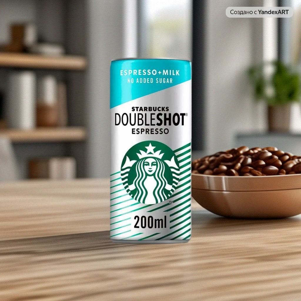 Холодный кофе Starbucks Doubleshot Espresso двойной эспрессо (без сахара) (Дания), 200 мл