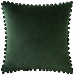 Наволочка декоративная 45 x 45 см, бархат, цвет темно-зеленый, 1шт.