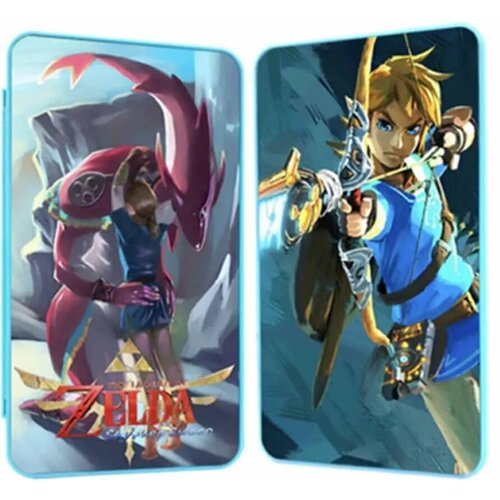 Кейс для игр Switch на 24 картриджа Zelda (Link & Mipha) кейс для игр switch на 24 картриджа minecraft
