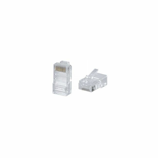 фото Коннектор Cabeus 8P8C RJ-45 под витую пару, категория 5e, универсальный (для одножильного и многожильного кабеля) для проводников с толщиной