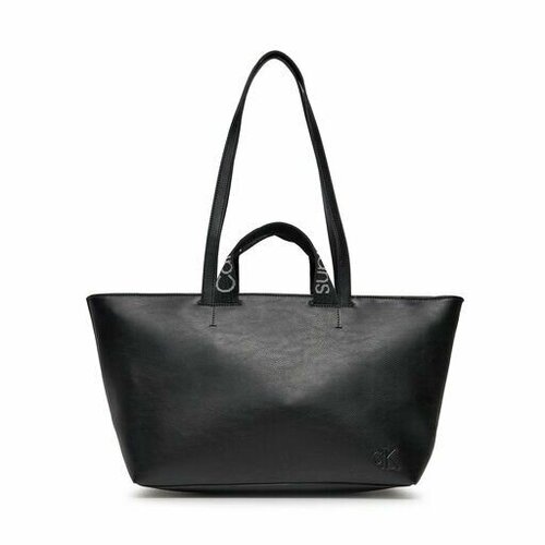 Сумка шоппер CALVIN KLEIN, черный сумка с ручками calvin klein jeans k60k608228 черный размер б р