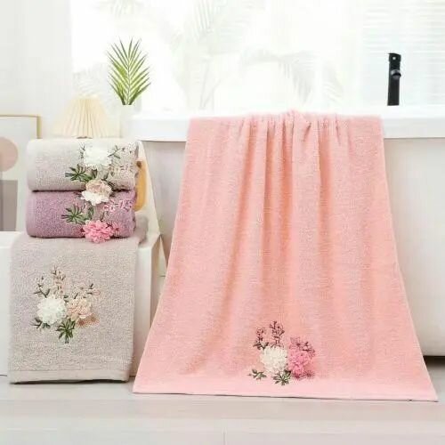 Полотенце Махровое для ванны Нежность 70х140 см Розовое