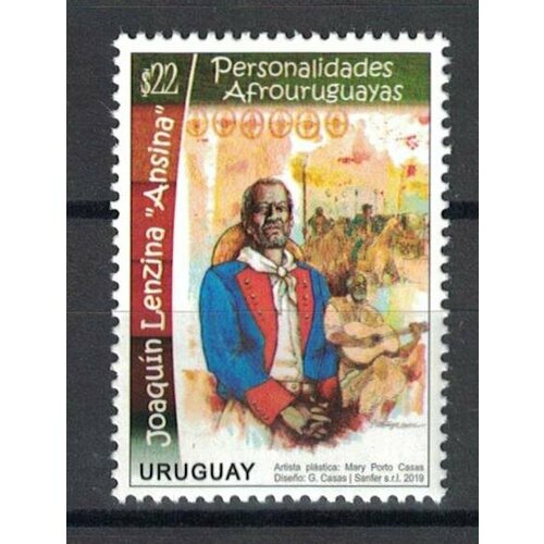 Почтовые марки Уругвай 2019г. Хоакин Лензина Ансина Военные MNH